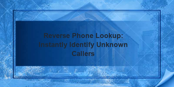Reverse Phone Lookup: Instantly Identify Unknown Callers